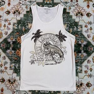 Del Sol Lounge Lizard Beach Bungalows Punta Cana Mens Tank Top‎